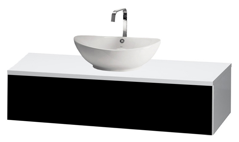 Тумба с раковиной Dreja Top S 90 черный глянец