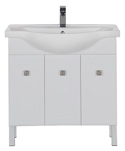 Тумба с раковиной Aquanet Стайл 85 с дверками