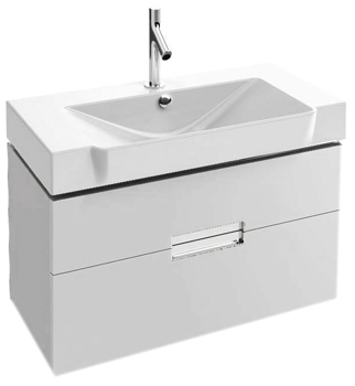 Тумба с раковиной Jacob Delafon Reve 80 белый бриллиант 2 ящика