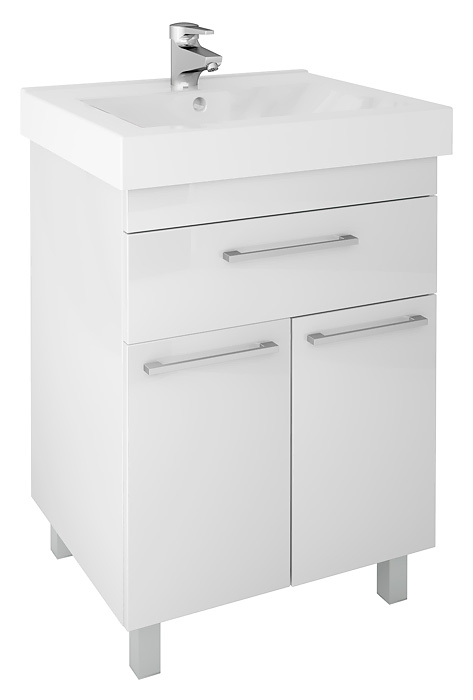 Тумба с раковиной Cezar Unicus 60 белая верхний ящик