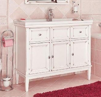 Тумба с раковиной Caprigo Джардин 100 BIANCO Light vintage