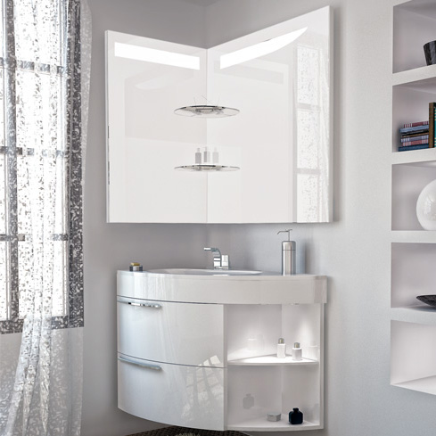 Мебель для ванной De Aqua Трио Люкс белая L