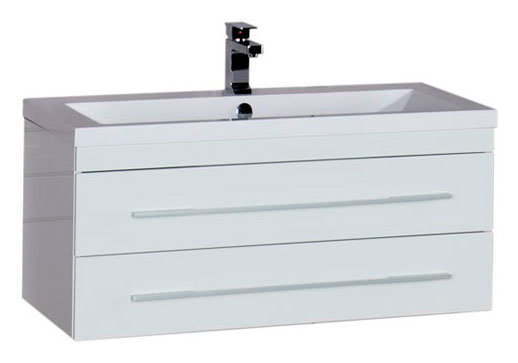 Тумба с раковиной Aquanet Нота 90 белая