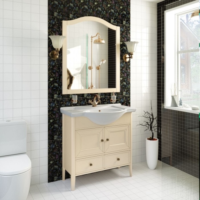 Тумба с раковиной Timo Aurora 85 M-VR vanilla