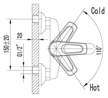 Смеситель Lemark Omega LM3102C для ванны с душем
