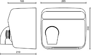 Сушилка для рук Nofer Cyclon c кнопкой 2450 W матовая 01101.S