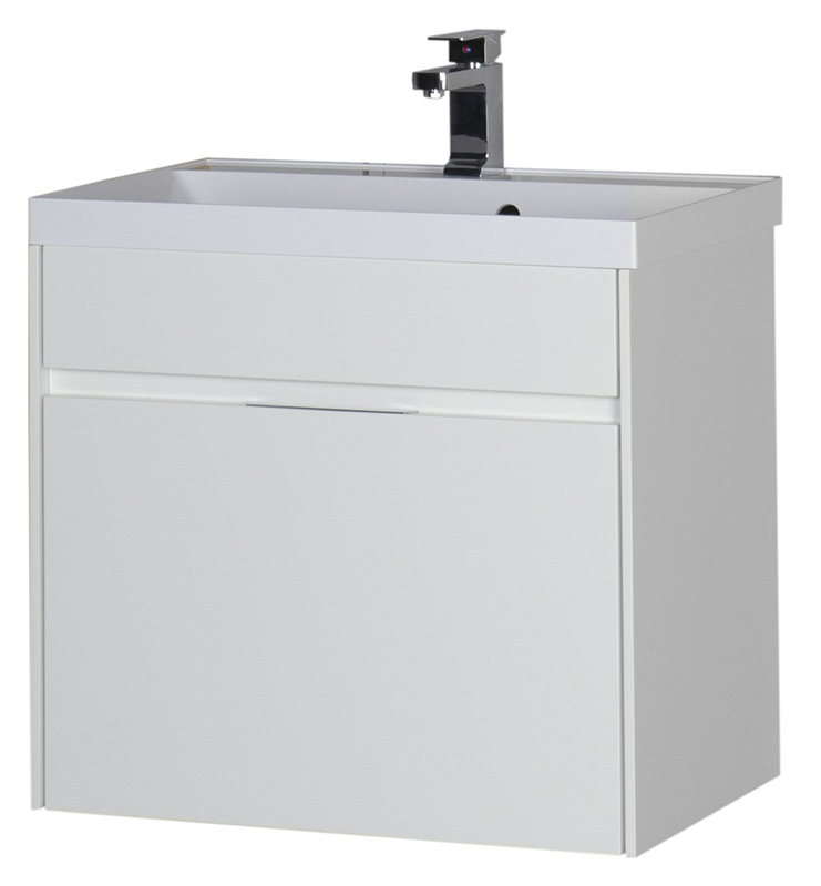 Тумба с раковиной Aquanet Латина 70 1 ящик белая