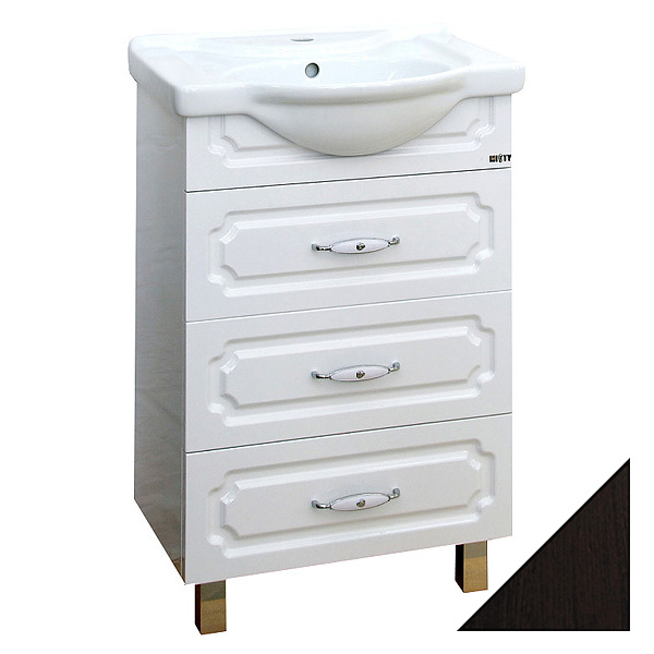 Тумба с раковиной Misty Александра 55 3 ящика венге