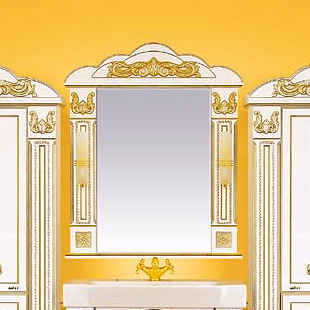 Зеркало Misty Барокко 80 бежевое патина