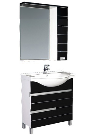 Мебель для ванной Aquanet Доминика 80 черная