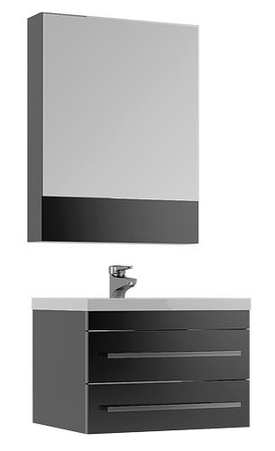 Мебель для ванной Aquanet Верона 58 подвесная черная