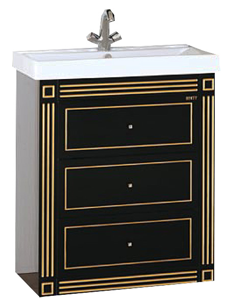 Тумба с раковиной Misty Venezia 75 черная патина