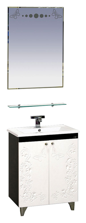 Мебель для ванной Misty Вирджиния Бабочка 60 венге белая