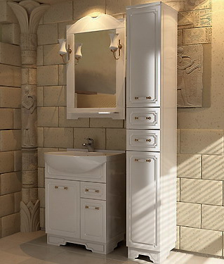 Мебель для ванной ASB-Mebel Астра нсв декор 65 белая