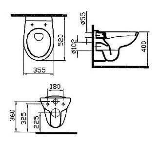 Комплект VitrA Normus 9773B003 кнопка матовый хром