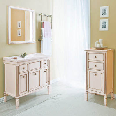 Тумба с раковиной Caprigo Альбион 100 BIANCO Antico