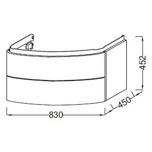 Тумба с раковиной Jacob Delafon Presquile 100 палисандр 2 ящика