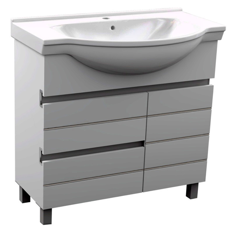 Тумба с раковиной Aquanet Доминика 90 белая