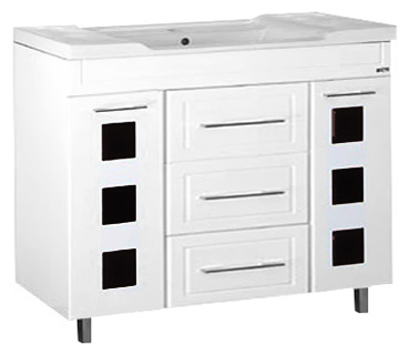 Мебель для ванной Misty Кармен 100 черное стекло