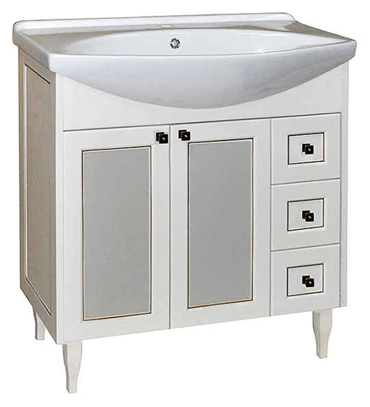 Тумба с раковиной Атолл Палермо 285 витрина