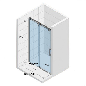 Душевая дверь в нишу Riho SZ OCEAN GU0202100 L