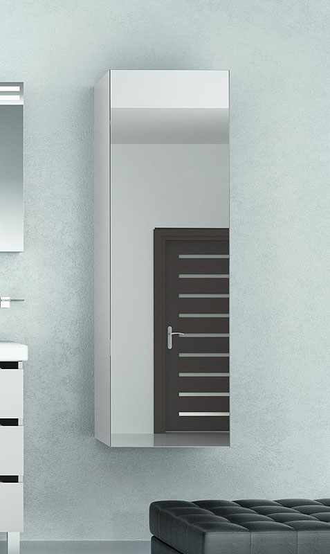 Шкаф-пенал De Aqua Ариетта 40 зеркальный R