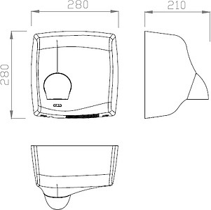 Сушилка для рук Nofer Windflow 01151.B