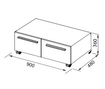 Тумба Aquanet Нота 90 подкатная венге