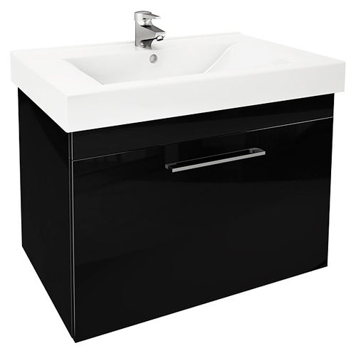 Тумба с раковиной Cezar Solus Atis 60 черная