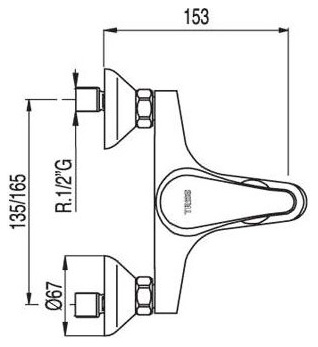 Смеситель Tres Ecotres 17017002 для ванны с душем