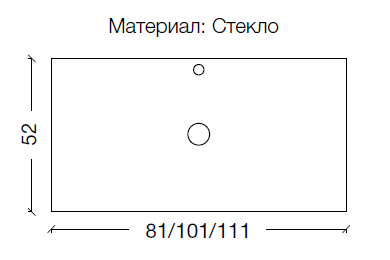 Столешница стекло 100см Прямая СЕРЕБРО Поталированный Золотой Armadi Art 853-100-SLF