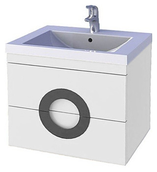 Тумба с раковиной De Aqua Форма 60 белая