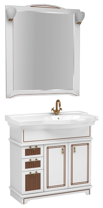 Мебель для ванной Aquanet Луис 90 белая R