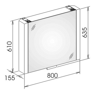 Зеркало-шкаф Keuco Royal Metropol 80 см