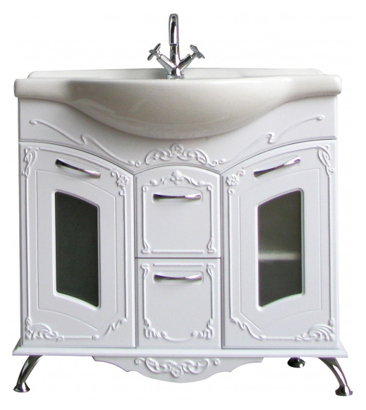 Тумба с раковиной Атолл Мастер белая