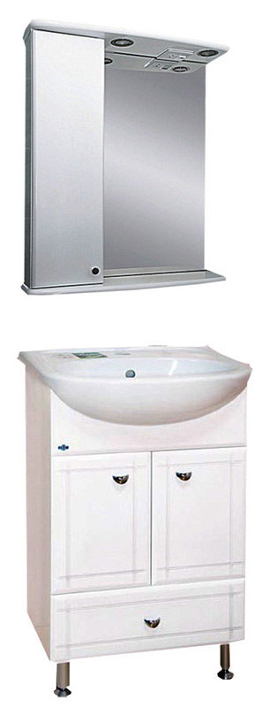 Мебель для ванной Misty Уют 50  с нижним ящиком белая