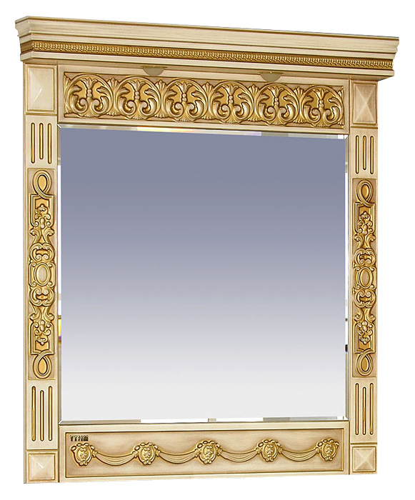 Зеркало Misty Беатрис 80 бежевое патина