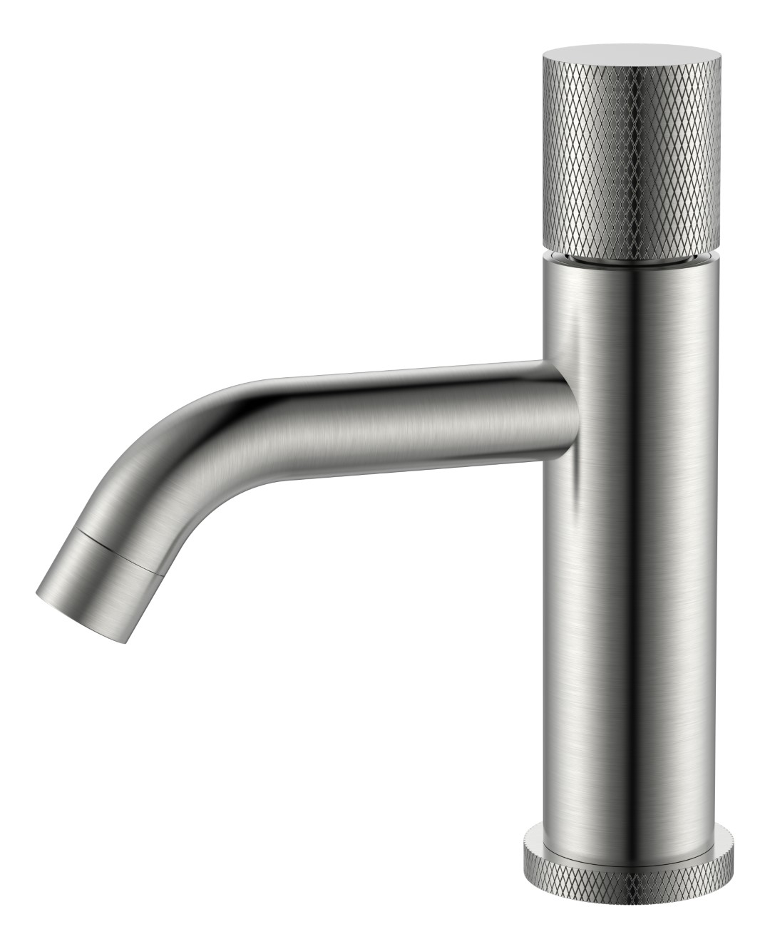Смеситель Boheme STICK для умыв. низ. Nikel Brush низкий с ручкой TOUCH 121-NB.2