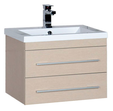 Тумба с раковиной Aquanet Нота 58 светлый дуб