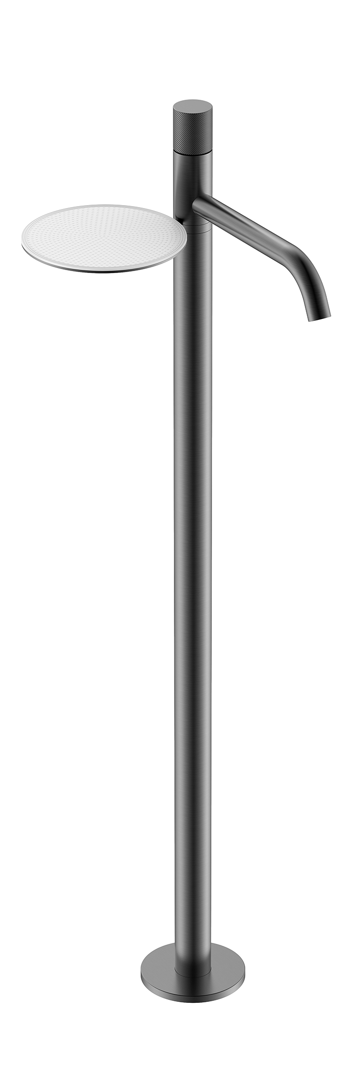 Смеситель Boheme STICK напольный для умыв. GUN METAL SPIRALE 120-GM.4