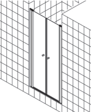 Душевая дверь в нишу Kermi Atea AT PTD 10018VAK 100 см