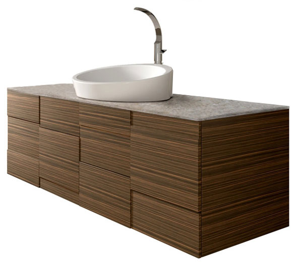 Тумба с раковиной Am.Pm Admire (160 см) эбано