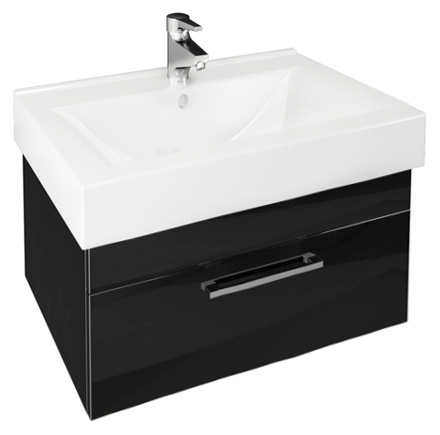Тумба с раковиной Cezar Solus 50 черная