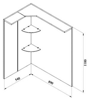 Мебель для ванной De Aqua Трио белый L фурнитура хром