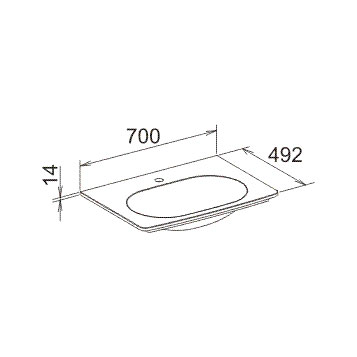 Тумба с раковиной Keuco Elegance New грецкий орех 70 см