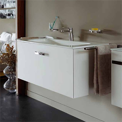 Тумба с раковиной Keuco Royal Universe белый глянец 80 см