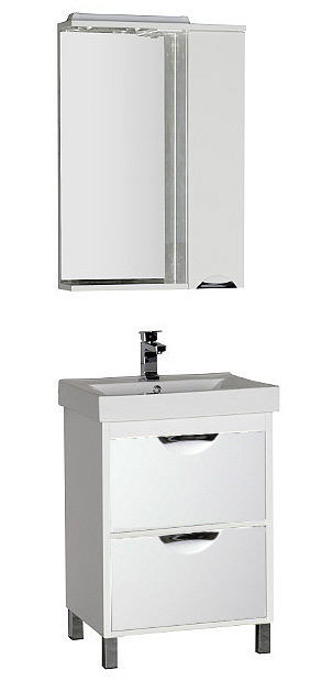 Мебель для ванной Aquanet Гретта 60 2 ящика белая