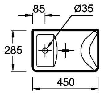Рукомойник Jacob Delafon Reve E4805