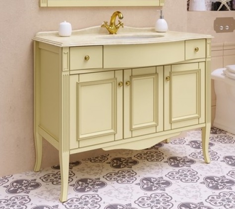 Тумба с раковиной Timo Aura 110 M-VR avorio/bronze