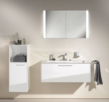 Тумба с раковиной Keuco Royal 60 белый глянец 105 см